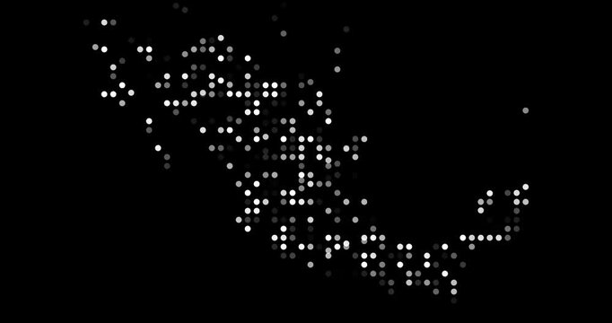 Mexico Map Formed by Color Grid