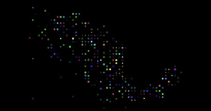 Creative Falling Dots Map of Mexico