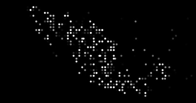 Digital Map of Mexico with Falling Dots