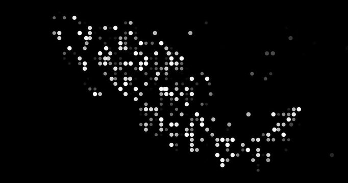 Mexico Shaped by Animated Particle Grid