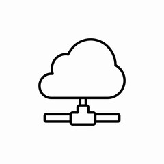 cloud server icon sign vector