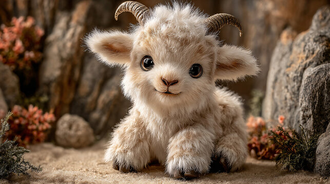 stuffed animal toy baby mountain goat