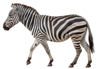 zebra on transparent background