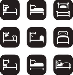 Bed Icons Set