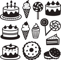 Sweet Treats and Desserts Icons