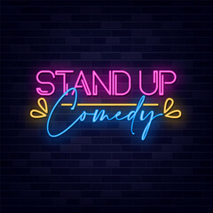 Neon Sign Stand Up Comedy Show