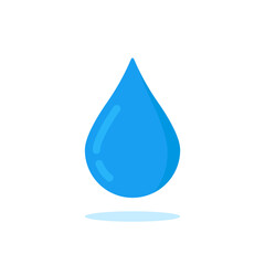 blue drop like clear and clean water icon