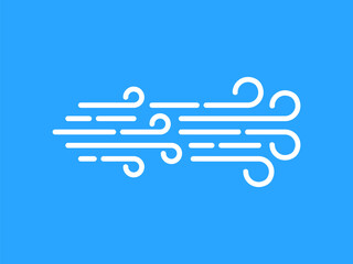strong wind like hurricane thin line icon