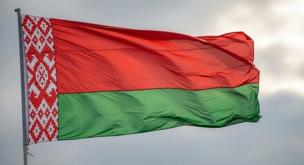 waving national flag of hungary