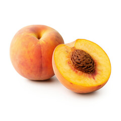 peaches isolated on white background