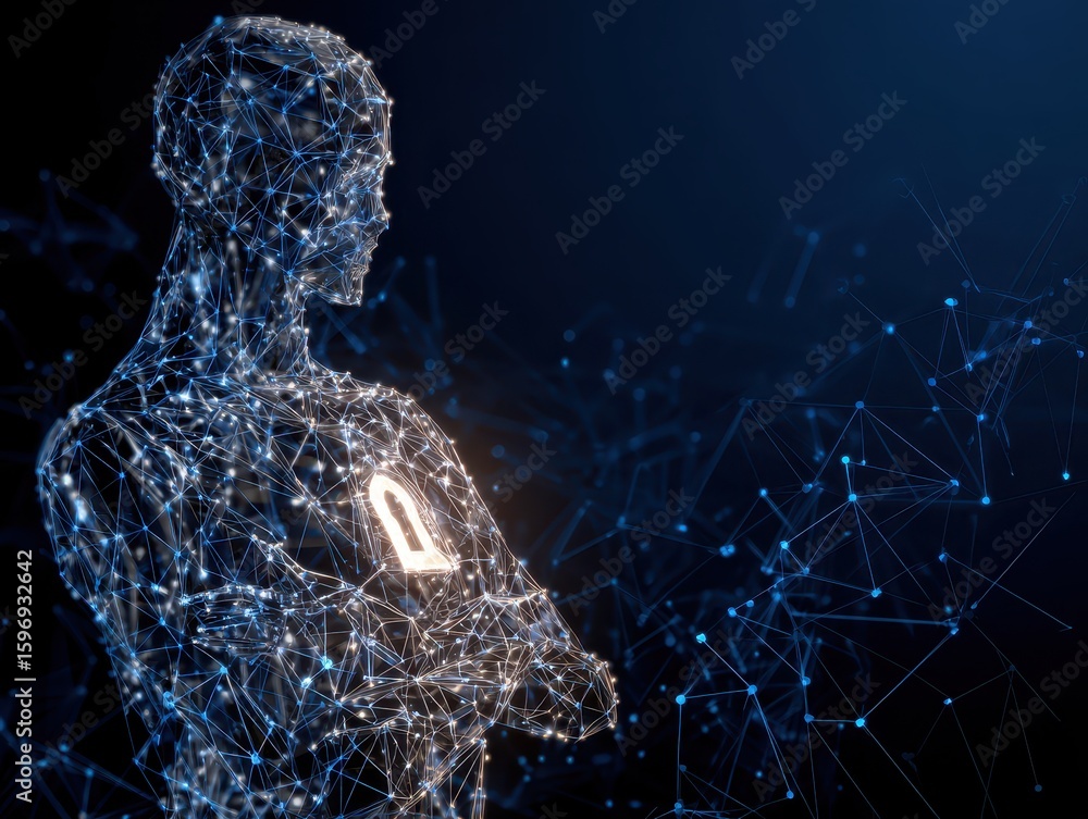 Poster ai security, protecting information in a connected world. secure data management and artificial inte