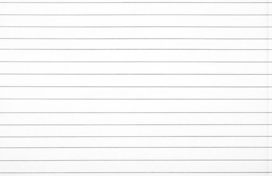 Blank white paper with horizontal black lines. Textured surface for writing messages, notes, or study. Ideal for notebooks, planners, or scrapbooking. Clean, graphic design template.