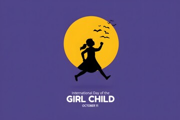 International day of the girl child banner october celebration empowerment rights