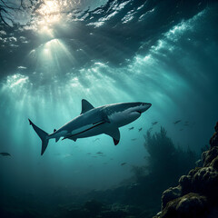 Obraz premium sharks in the sea