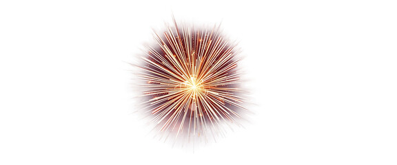Vibrant fireworks burst celebration element set on transparent background isolated on white backgrou
