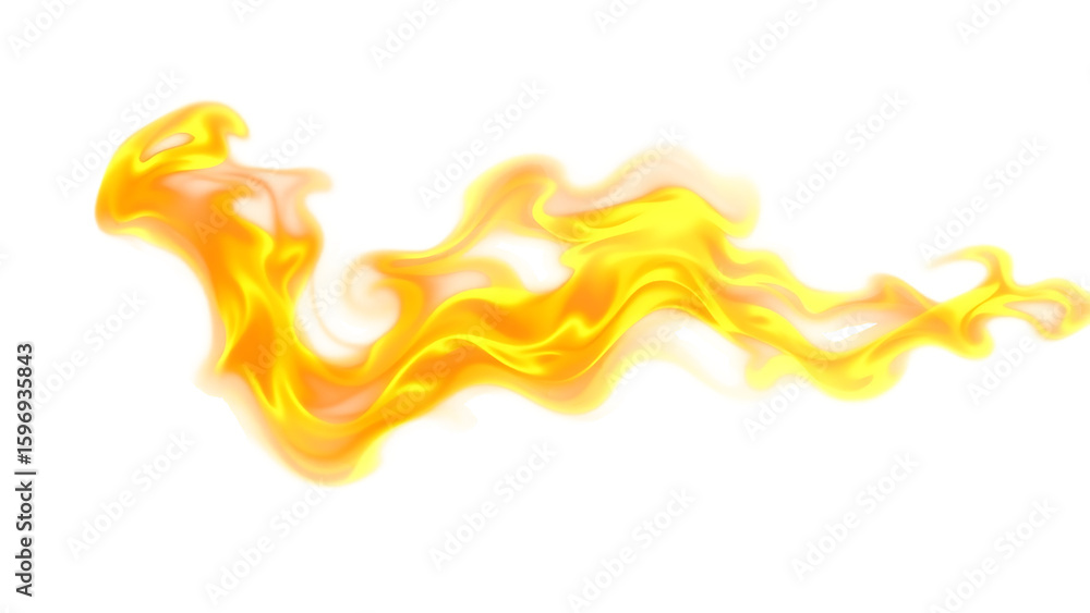Poster vibrant flames in motion element set on transparent background isolated on white background