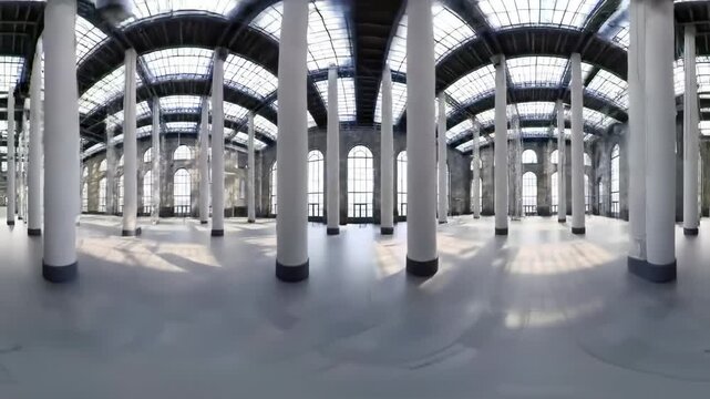 Grand interior hall with tall columns
