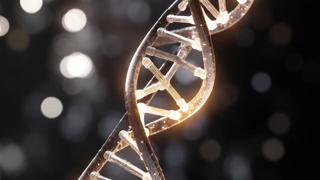 Close-up of a double-stranded DNA molecule