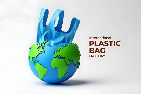 International plastic bag free day awareness campaign for environmental protection
