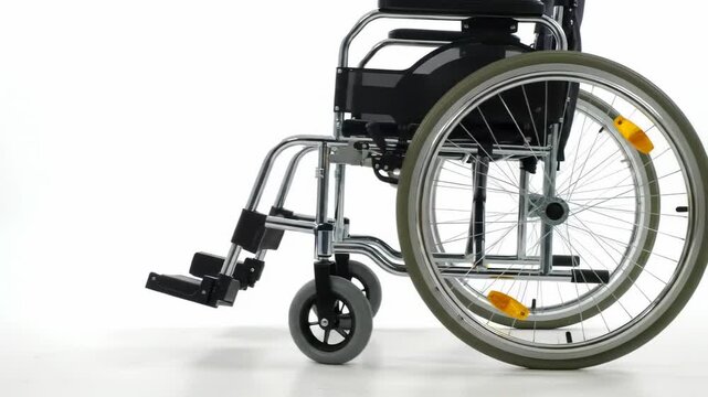 Wheelchair, side view, close up