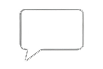 Chrome speech bubble with transparent background, ideal for conveying messages and discussions