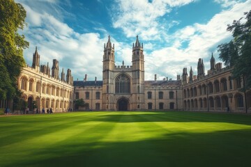Fototapeta premium Magnificent All Souls College, Oxford: A Picturesque Campus