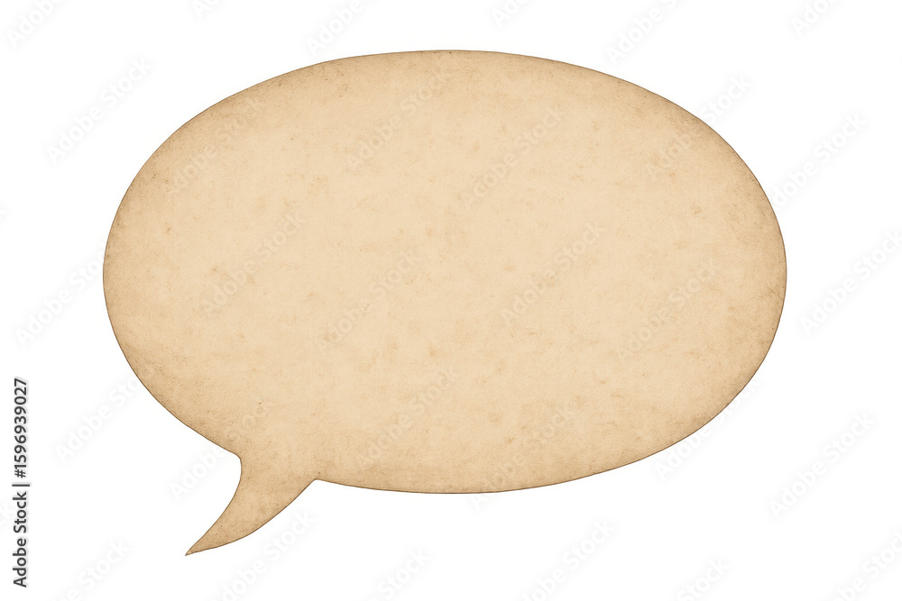 Fototapete speech bubble with transparent backdrop, representing communication and thought expression in minima