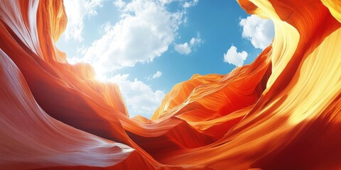 Antelope Canyon's Radiant Embrace: A Sunlit Symphony of Sandstone