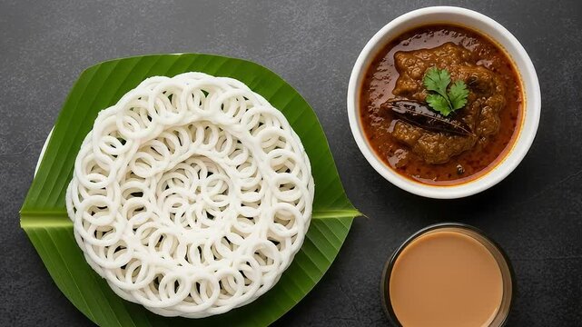 South Indian Idiyappam with Curry