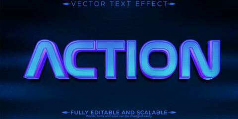 Movies, action text effect, editable cinema and show text style