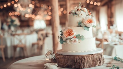 Fototapeta premium Elegant wedding cake