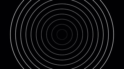 Radio waves. Richter earthquake magnitude scale. Black background. 4k video - Powered by Adobe