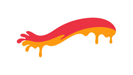 kitsch paint stroke vector illustration