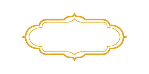 golden vintage frame ornament golden border ornament vector art.