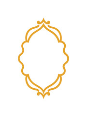 golden vintage frame ornament golden border ornament vector art.