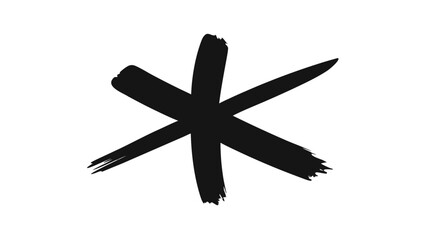 cross mark brush stroke illustration.