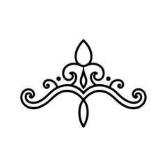 classical ornament line illustration