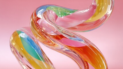 Abstract swirls of vibrant, translucent, liquid-like shapes