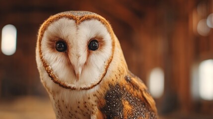 Naklejka premium Close-up of an owl's face