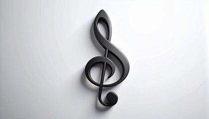 Fototapeta premium Creative Black Treble Clef Illustration