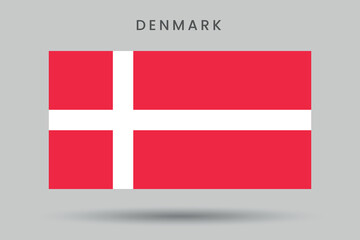 Obraz premium Dannebrog The National Flag of Denmark
