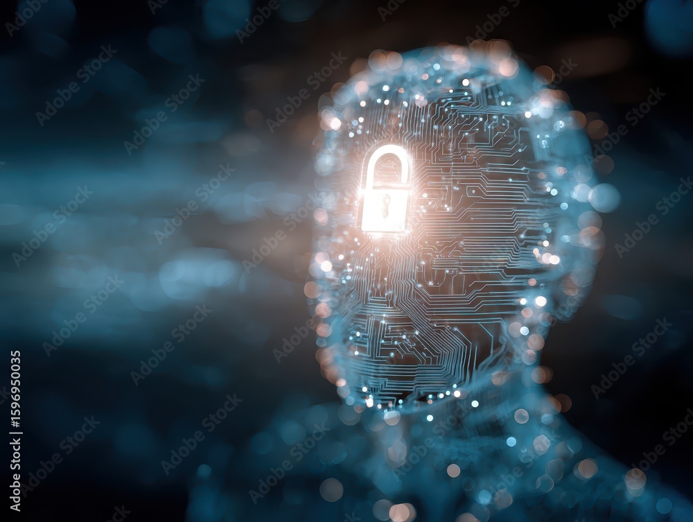 Poster ai security, protecting information in a connected world. secure data management and artificial inte