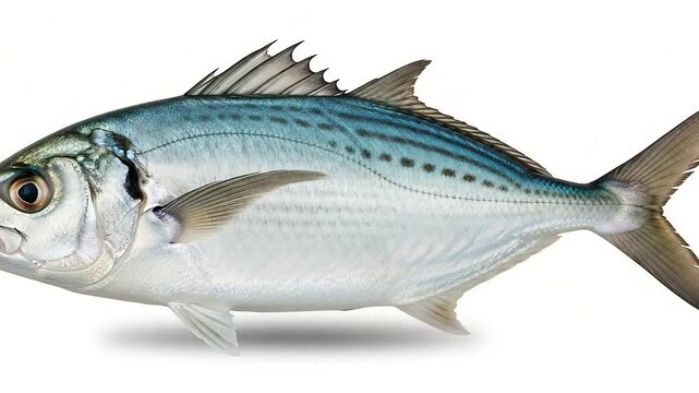 Fresh Raw Fish on a White Background