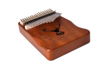 kalimba African musical instrument of the idiophone family wooden box with metal rods played with the finger percussion instrument armonico