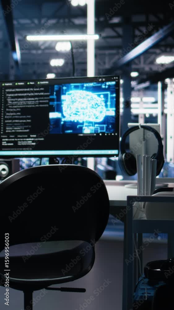Poster vertical video computers in data center supporting ai training workflows and automated infrastructur