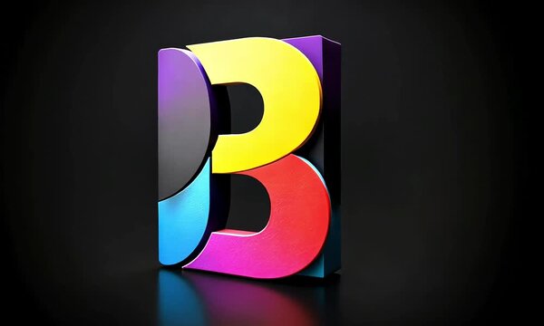 Colorful 3D Letter B