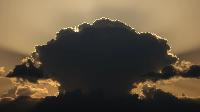 Dramatic Storm Cloud at Sunset
