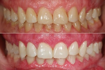 Before-After Examples in the Dental Clinic Aesthetic - Teeth Whitening and Cosmetic Dentistry.