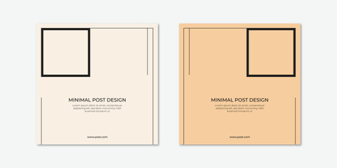 Minimal Post design vector template