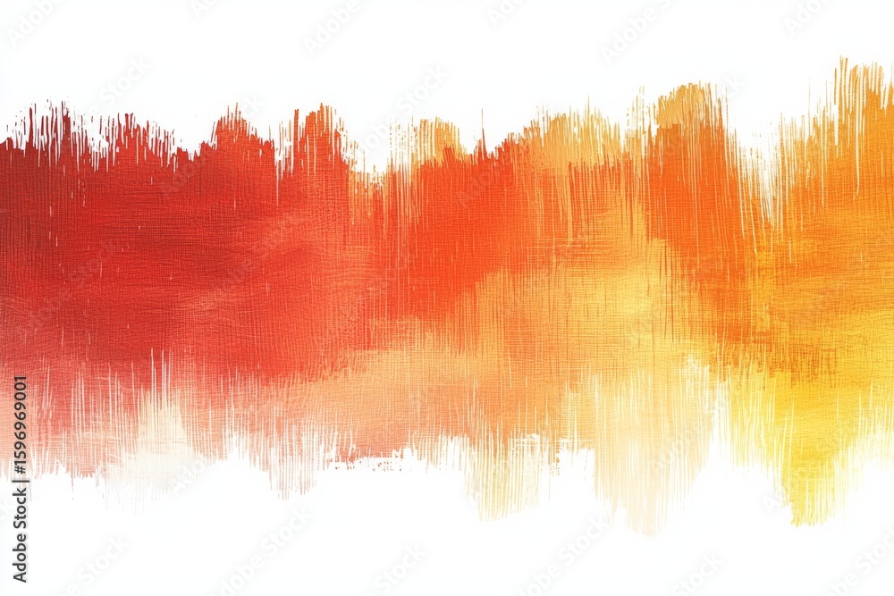 Poster abstract vibrant brush strokes blend from warm reds to sunny yellows creating a dynamic gradient acr